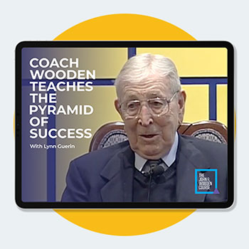 Coach Wooden teaches the pyramid of success